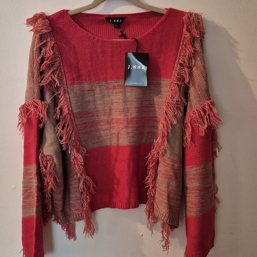 Womens Fringe JNNA Sweater size med. NWT